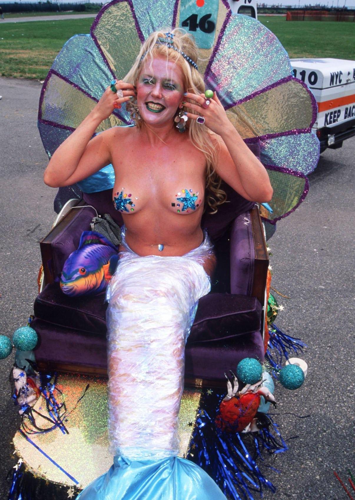 Mermaid Sits At Mermaid Parade, 1996