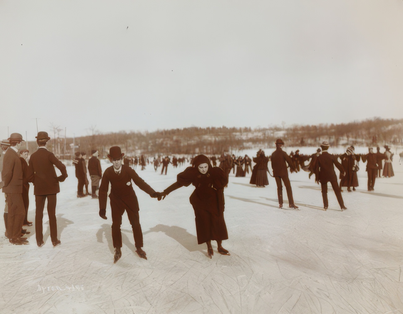 Skating, Van Cortlandt Park, 1898.