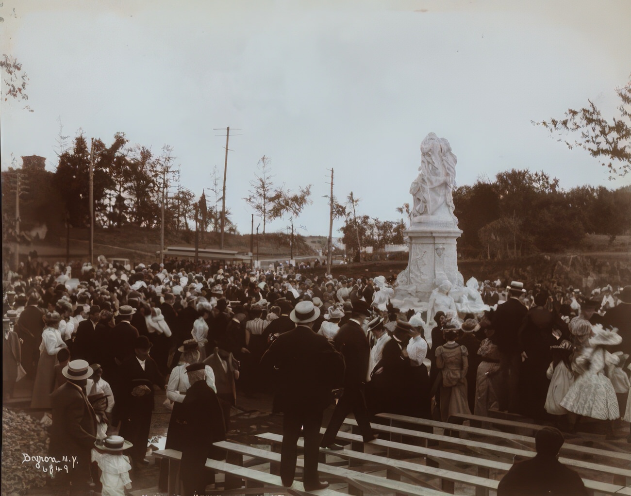 Heinrich Heine Monument Unveiled At Grand Concourse And 164Th Street, Bronx, 1899.
