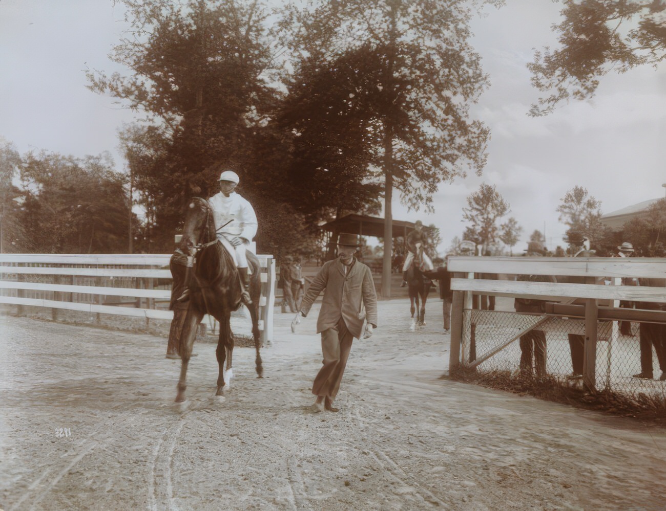 A Steeplechase Event At Morris Park Race Track, Westchester, Now Part Of The Bronx, Circa 1896.