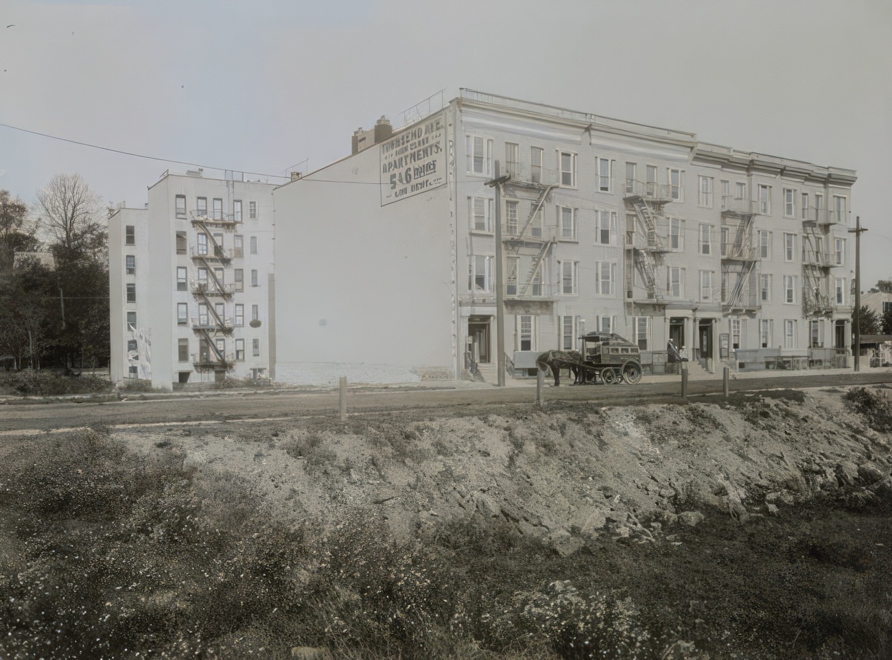 Townsend Avenue, Shows The Townsend Avenue High Class Apartments, Circa 1895.