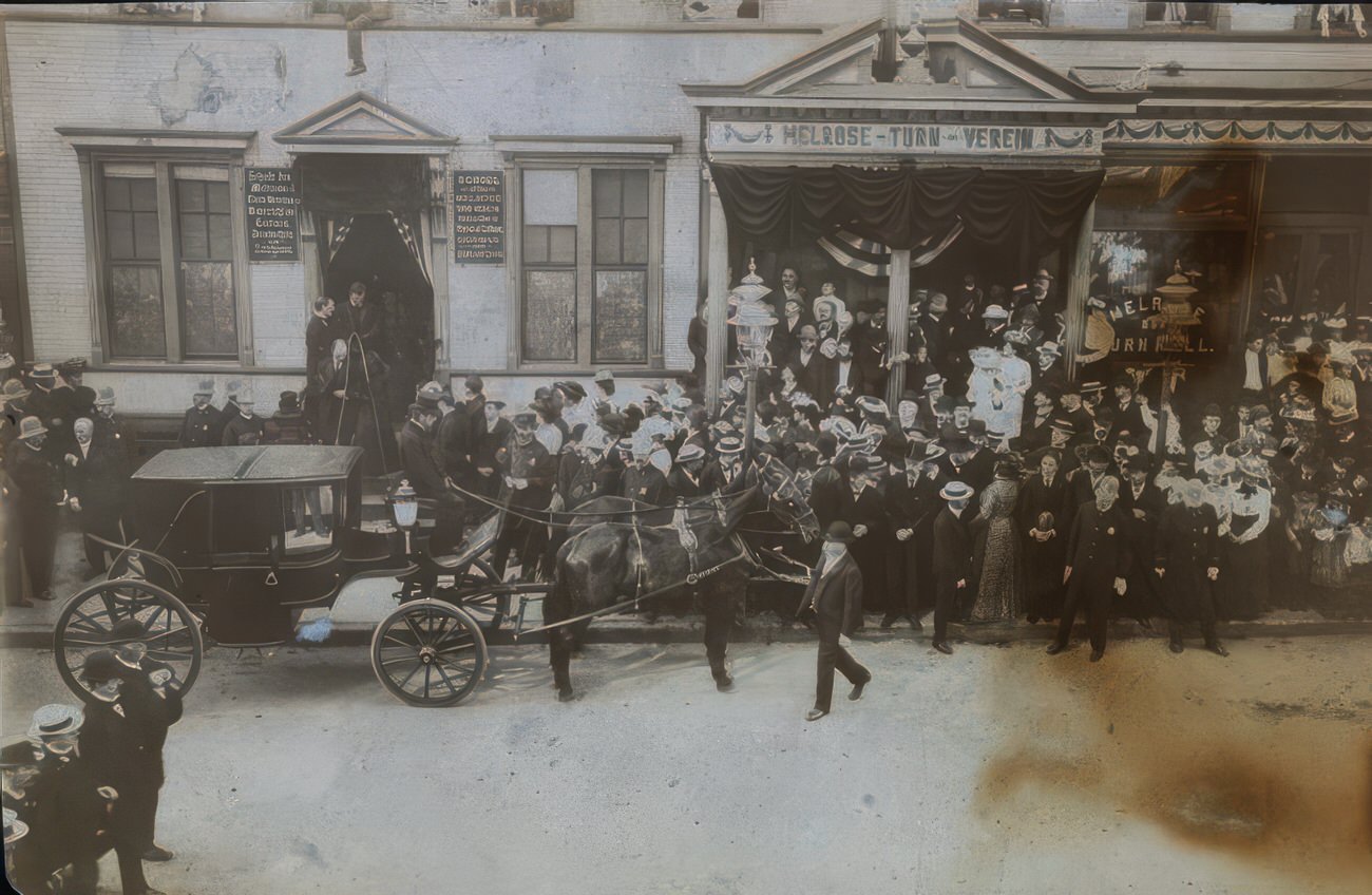 General Franz Sigel'S Funeral In The Bronx, Circa 1902.