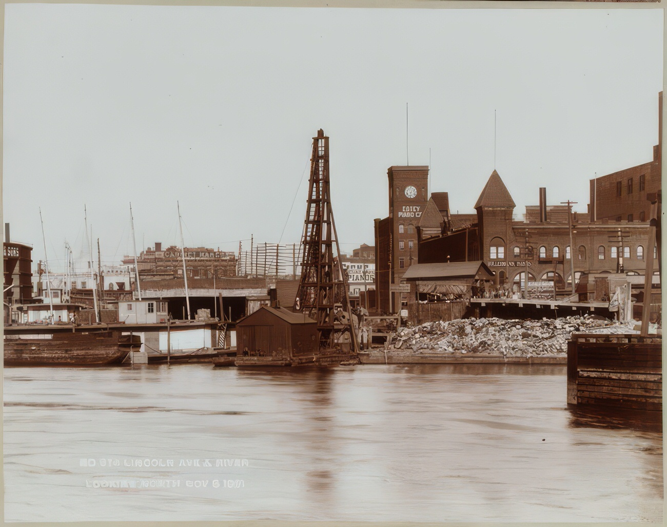 Lincoln Avenue &Amp;Amp; River Looking North, 1901.