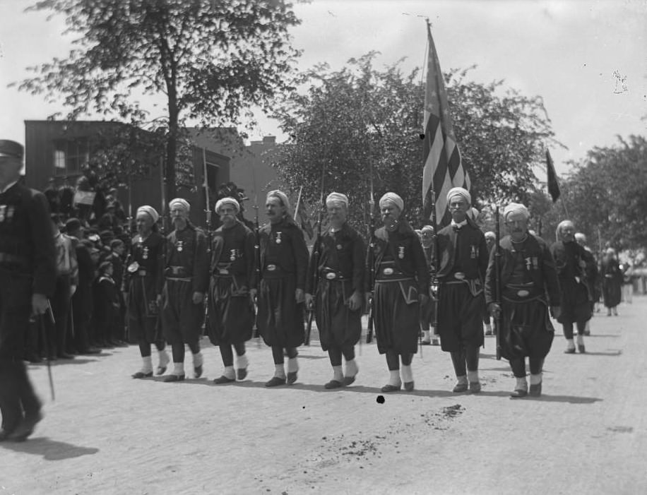 A Zouaves Marching In A Decoration Day Parade, Bronx, 1902
