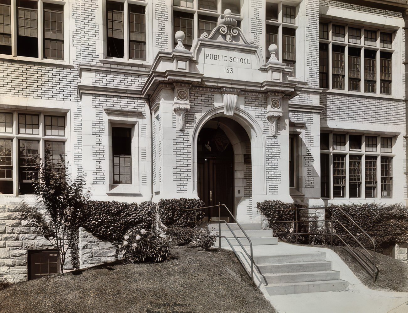 Main Entrance Of Public School 153 Bronx, Circa 1900.
