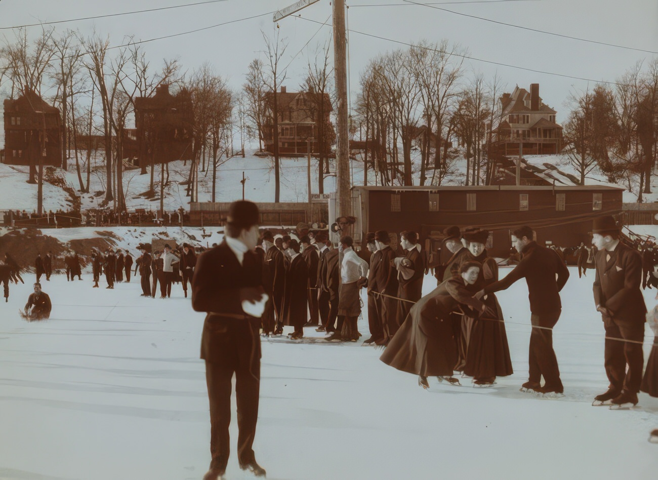 Skating, Van Cortlandt Park, 1906.