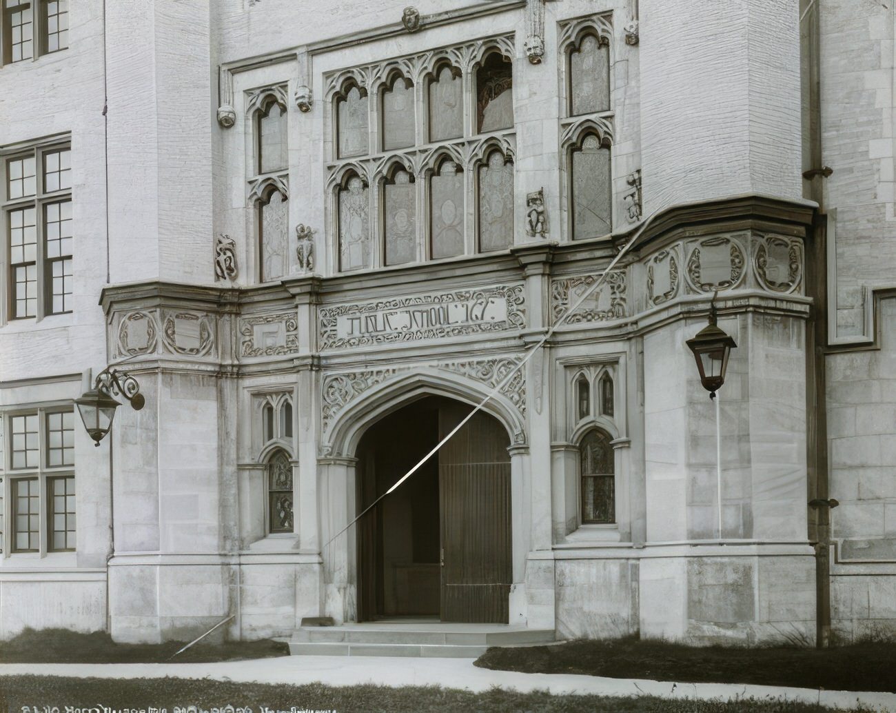 Public School 167 In The Bronx, Main Entrance, Circa 1900.