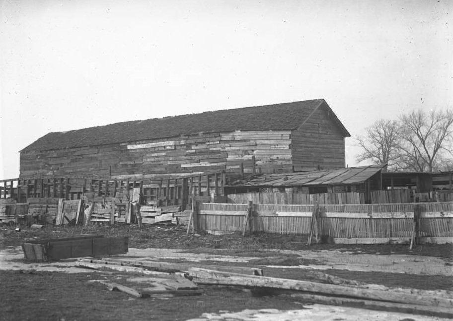 Wilkins House Barn, Castle Hill Neck, Bronx, February 1918.