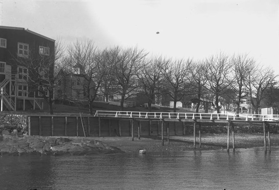 Dock Beside The Ratsey &Amp;Amp; Lapthorn Building, City Island, Bronx, Circa 1917.