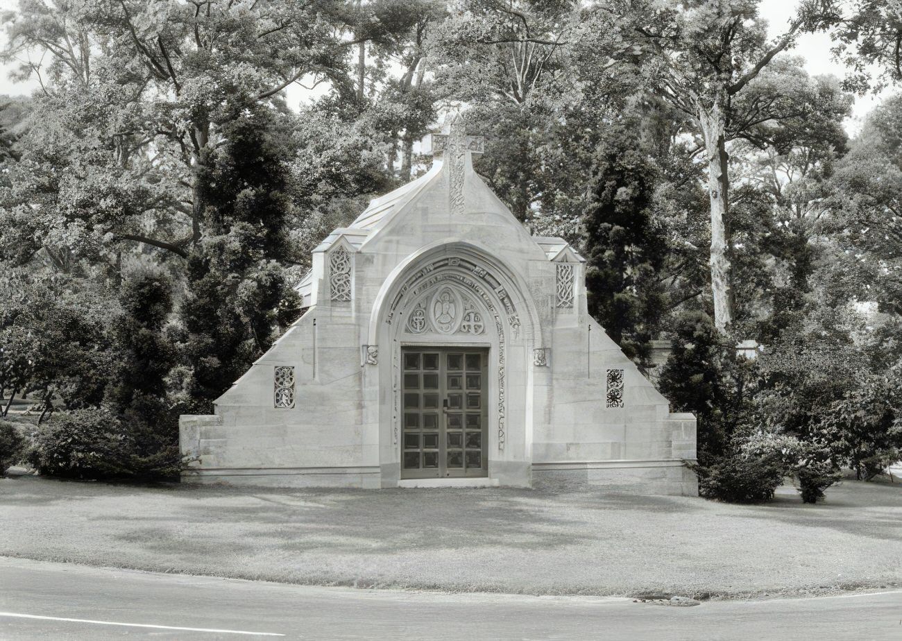 Front View Of Vernon C. Brown Mausoleum At Woodlawn Cemetery, 1929.
