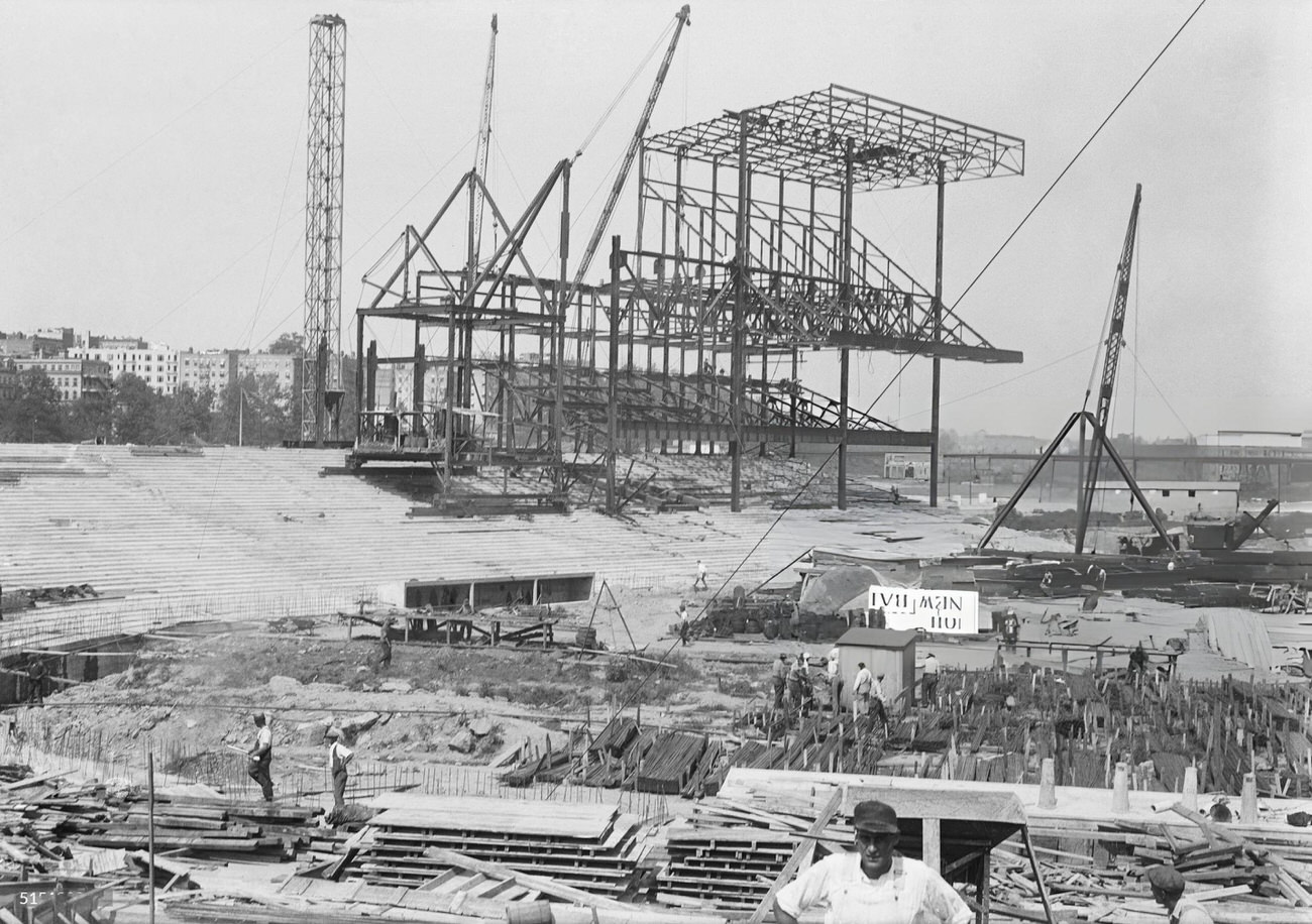 Construction Of Yankee Stadium On East 161St Street,1922.