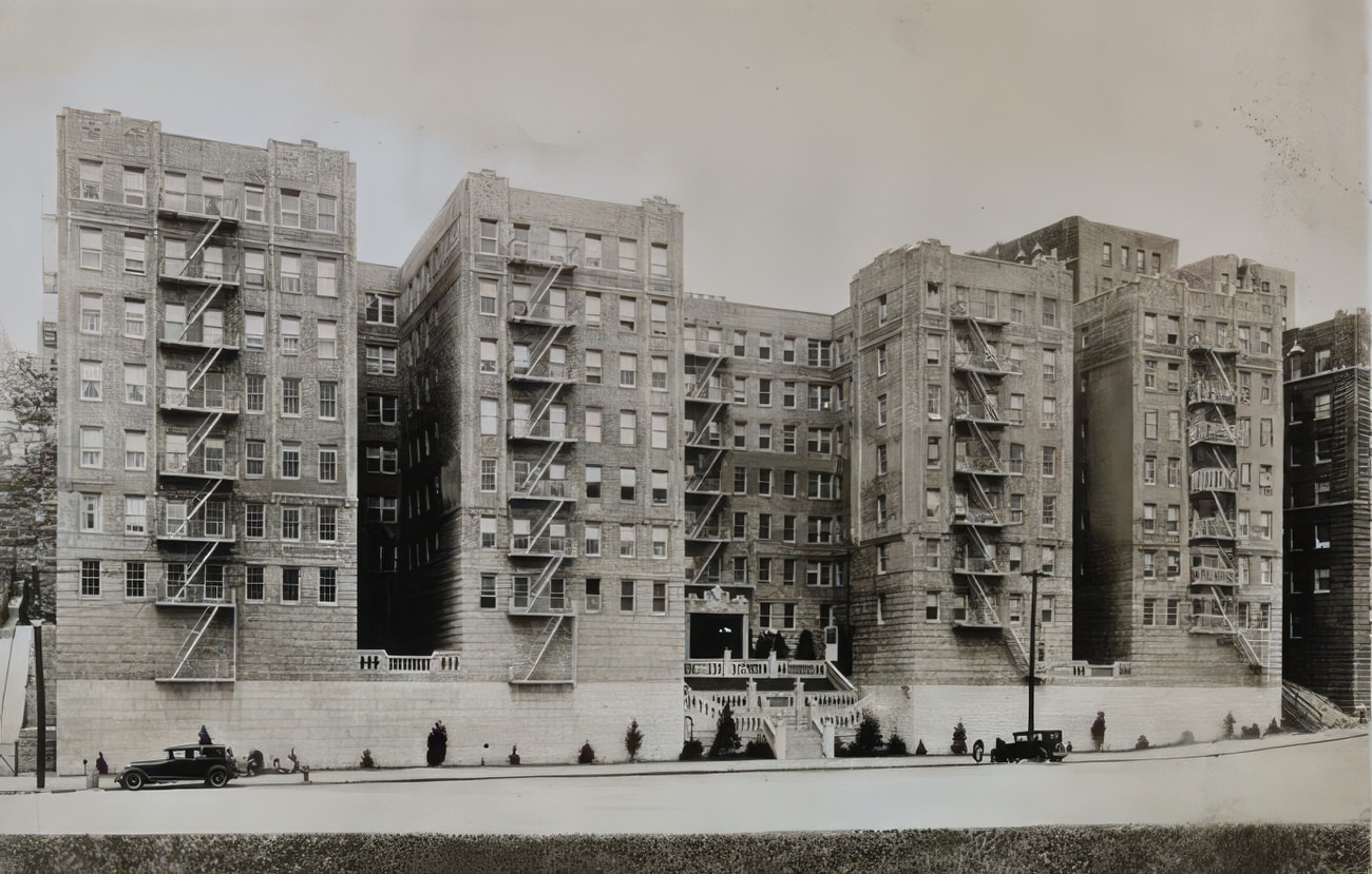 Racquel Court Elevator Apartment Building, Circa 1920.