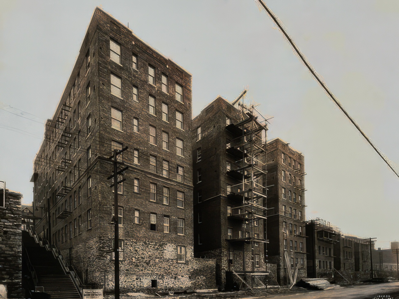 West 165Th Street And University Avenue, Apartment Building Construction View, 1927.