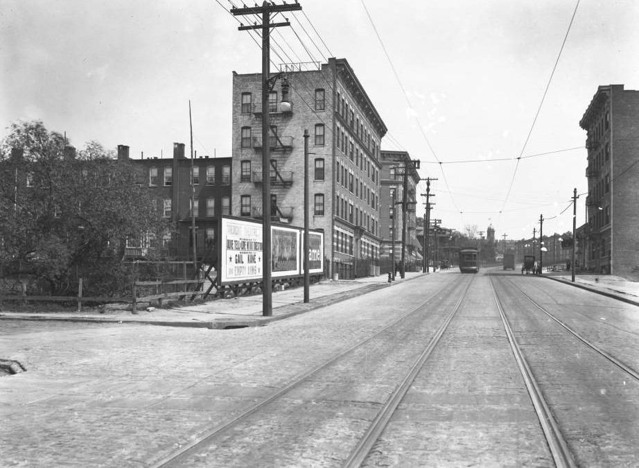 Trolley On Walton Avenue At Tremont Avenue, Bronx, Circa 1920.