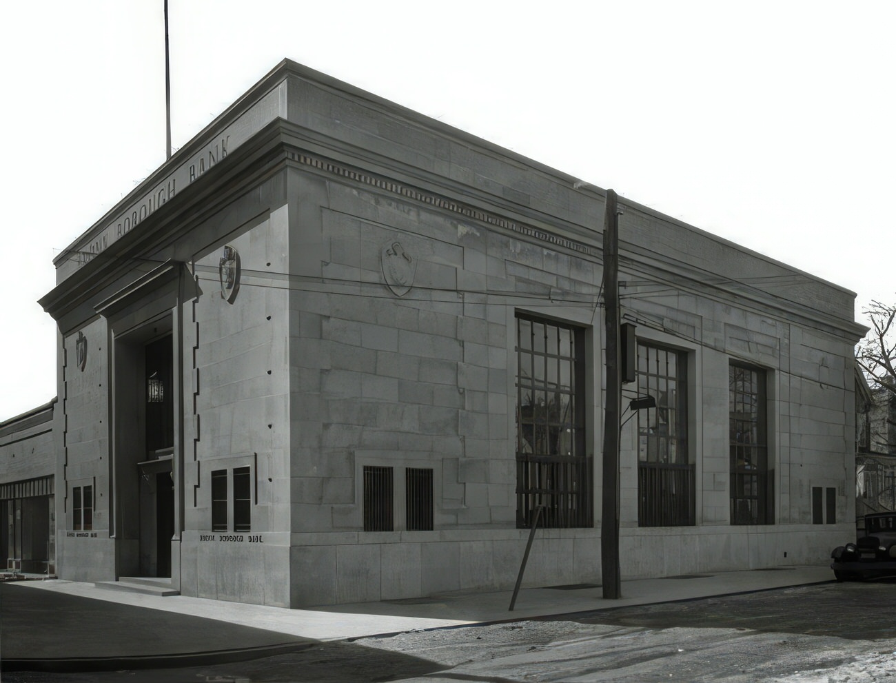 220Th Street And White Plains Road, Bronx Borough Bank, White Plains Branch, General Exterior, Circa 1926.