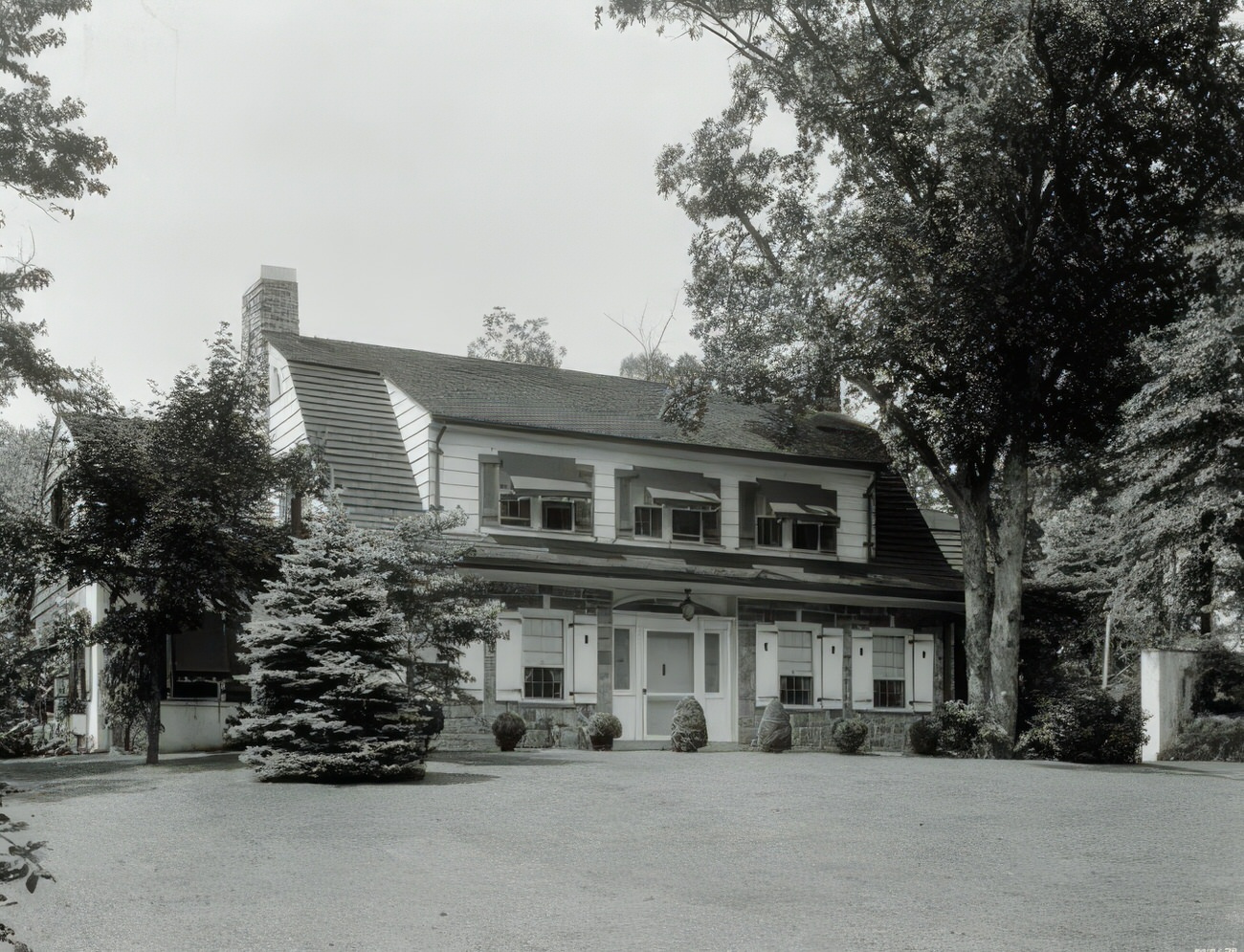 Exterior Of The Winchell Residence In Fieldstone, 1927.