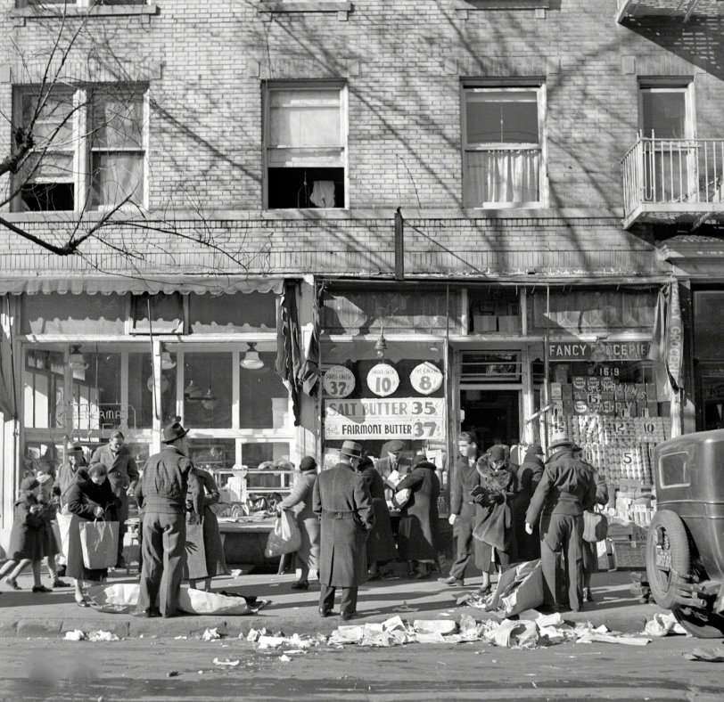 Bathgate Avenue Scene, Bronx, 1936.
