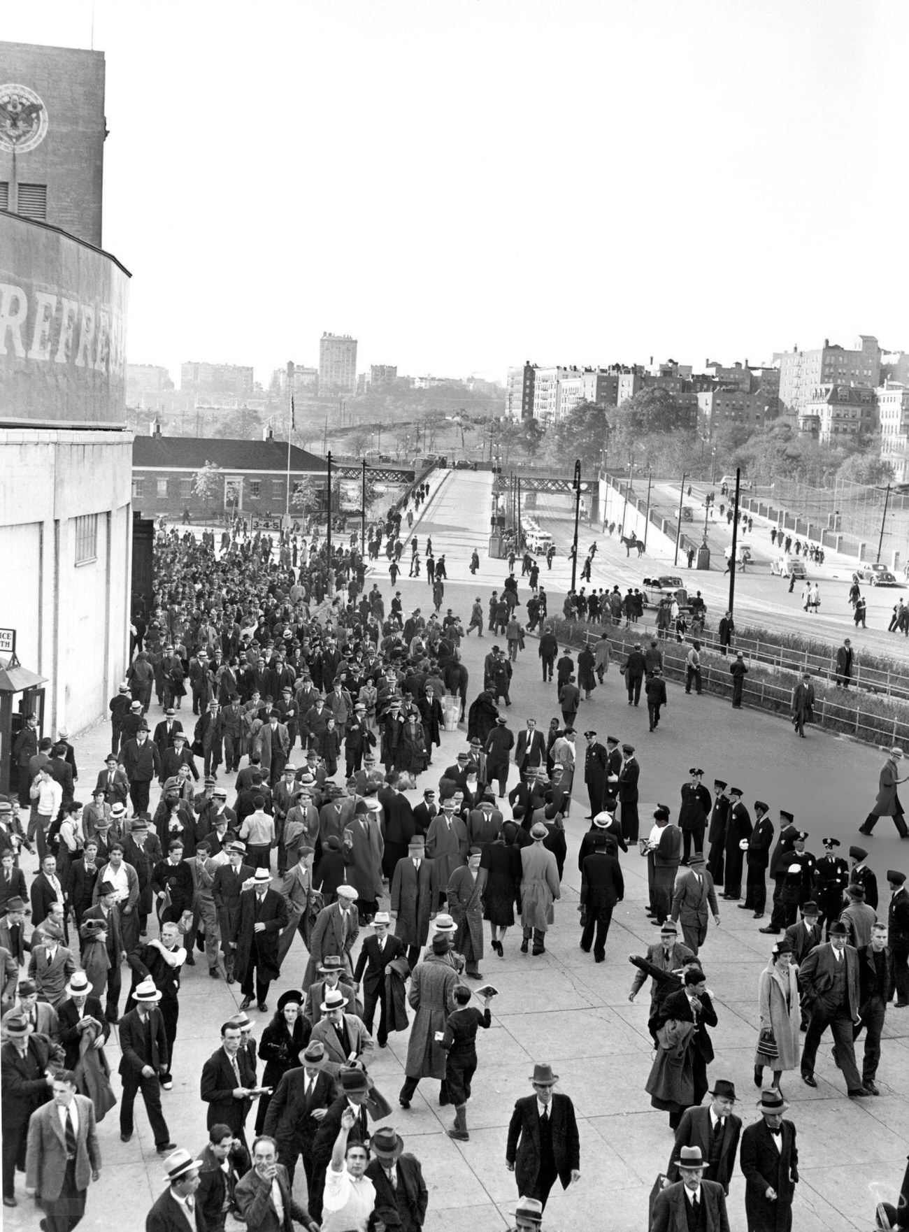 Fans Leaving Yankee Stadium, Late 1930S.