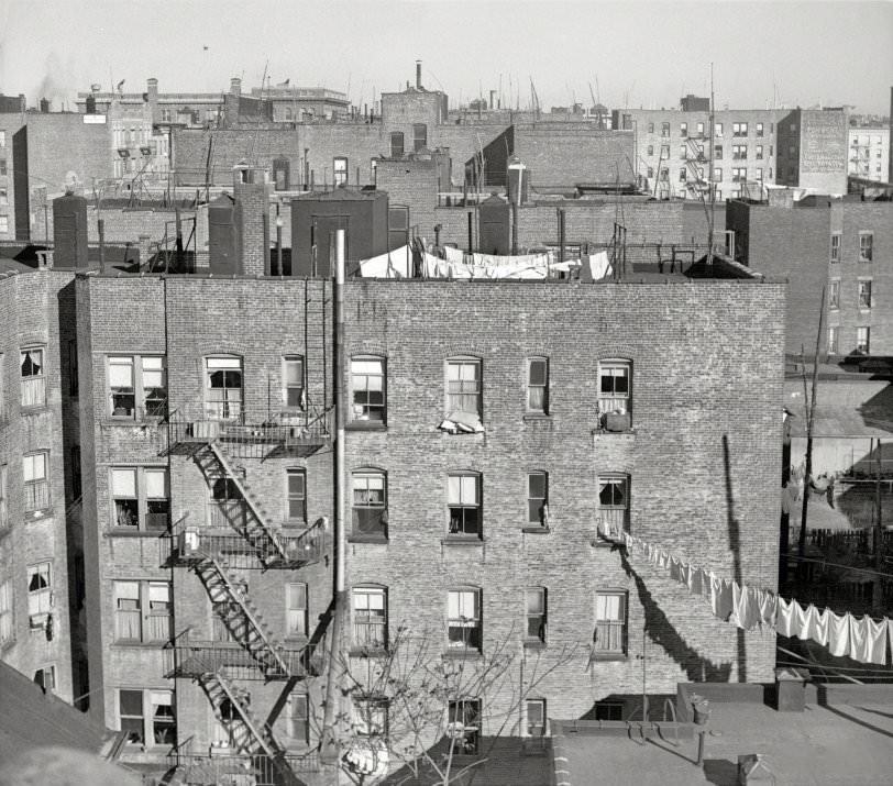 Bronx Tenement District Scene, 1936.