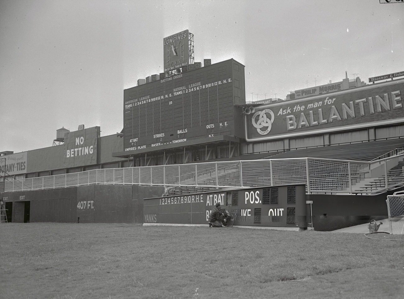 The Scoreboard And Bleachers Of Yankee Stadium Shortly After Its Completion In June 1946.