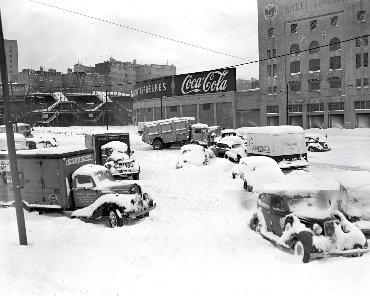 A Snowstorm Hits The Bronx, Circa 1947.
