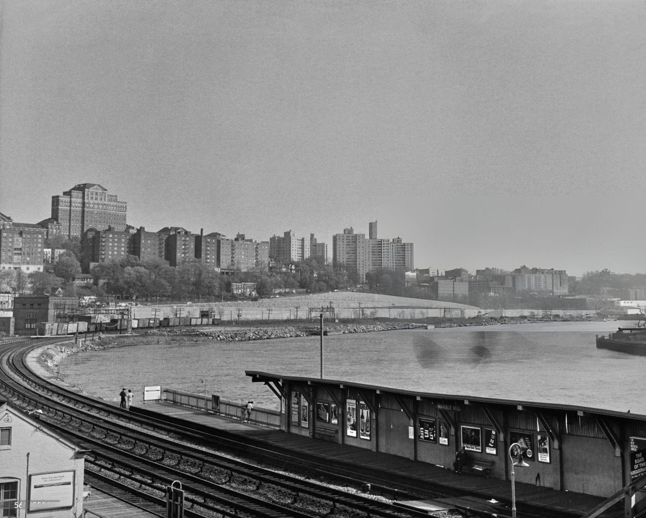 The Bronx Veterans Hospital And Fordham Hill Apartments Overlook The Harlem River With Marble Hill Station In The Foreground In The Bronx, 1965.