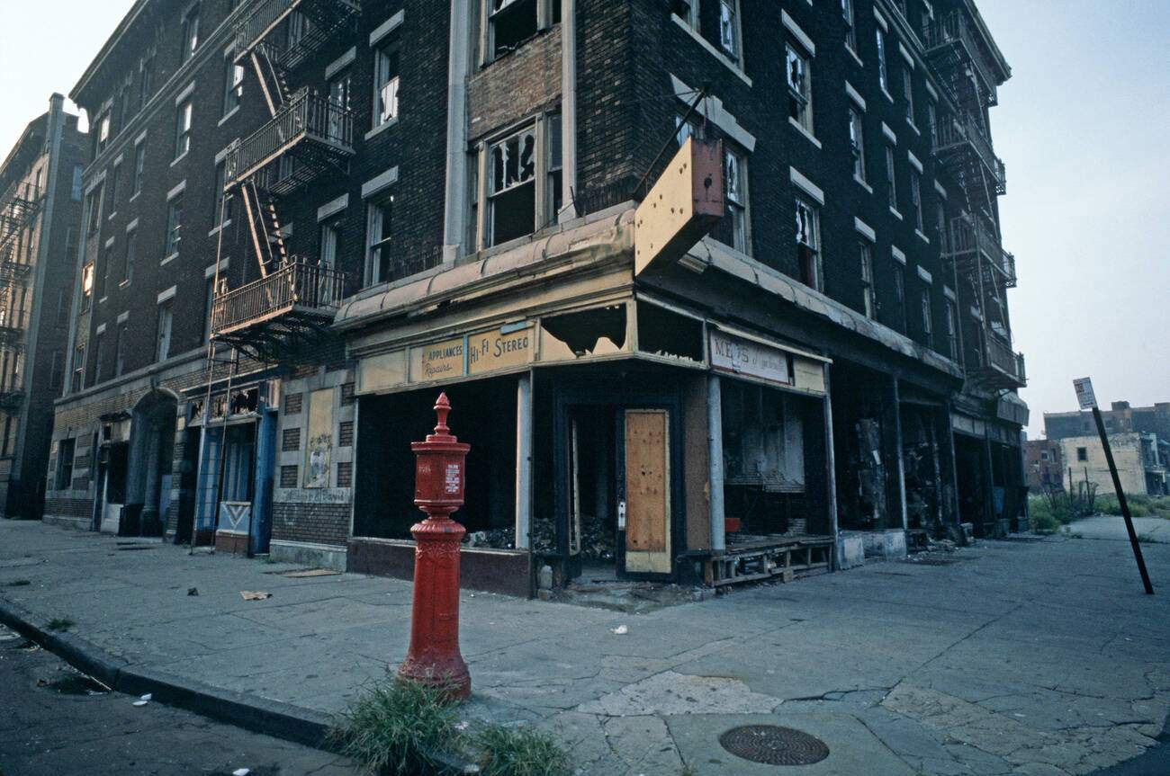 The South Bronx Faced Severe Urban Blight With Burnt-Out Tenement, 1970S