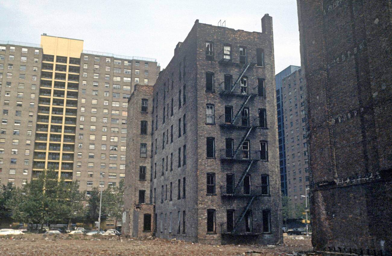 Burnt-Out Tenement Blocks In The South Bronx, 1970S