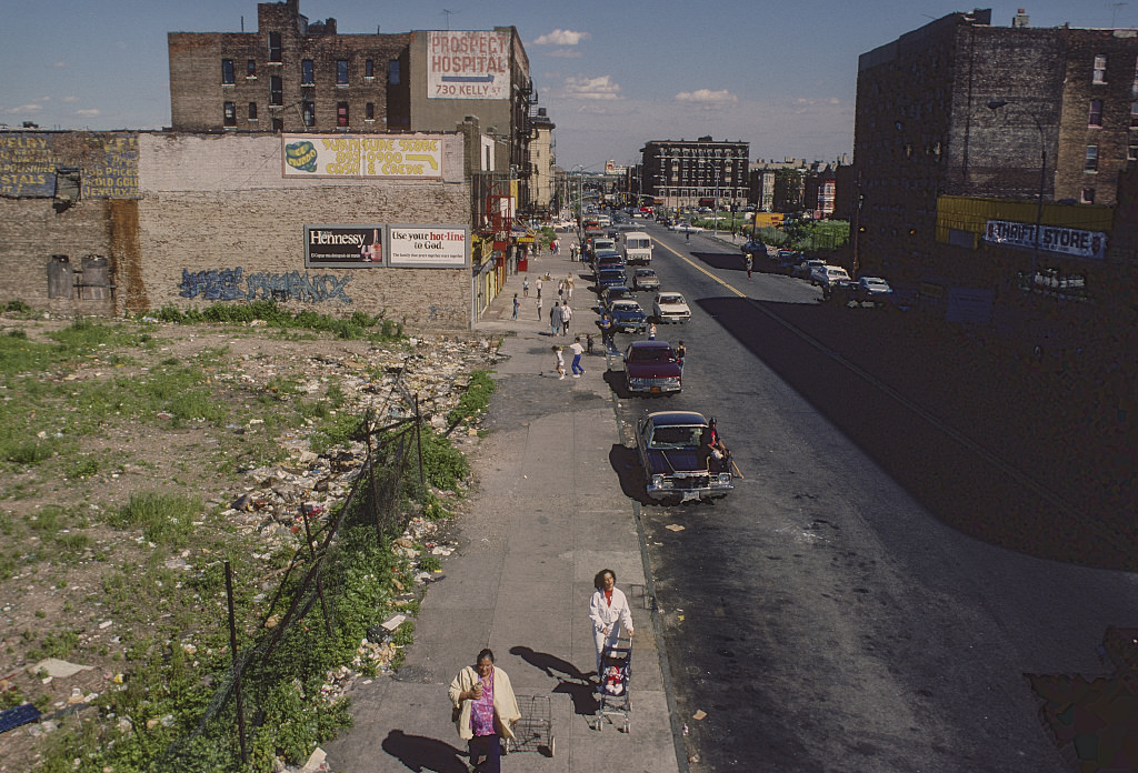 View East From The #2 Intervale Ave. Stop, Bronx, 1988.