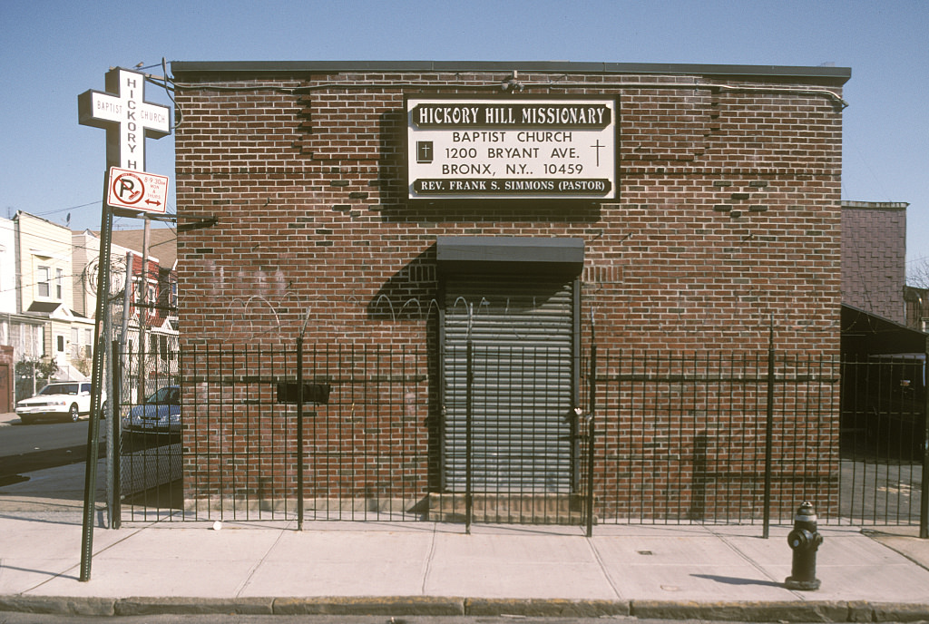 Hickory Hill Missionary Baptist Church, 1200 Bryant Ave., Bronx, 2002