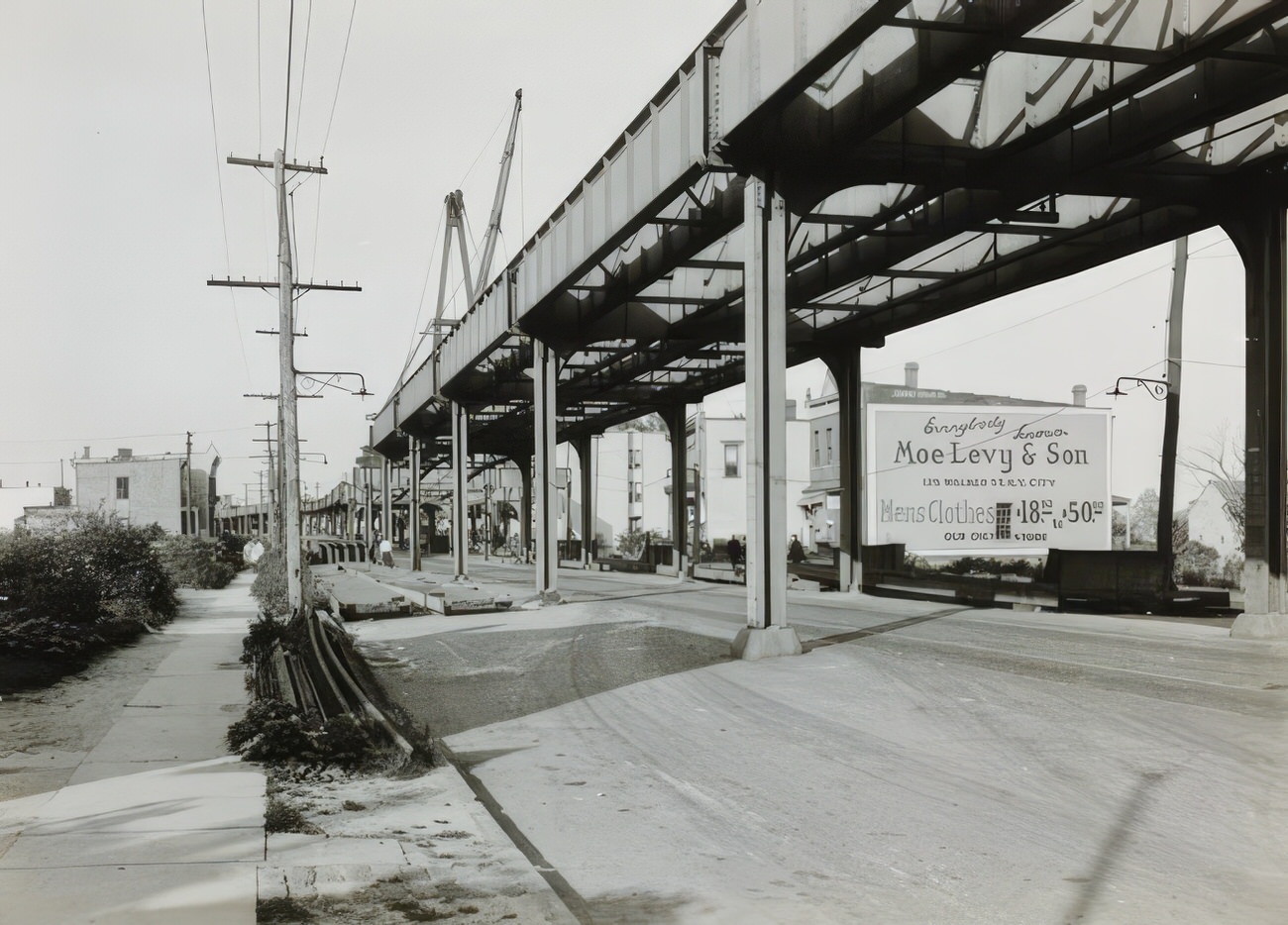 Construction Of Elevated Tracks Along White Plains Rd. Between 238Th -- 239Th Streets, Circa 1915.