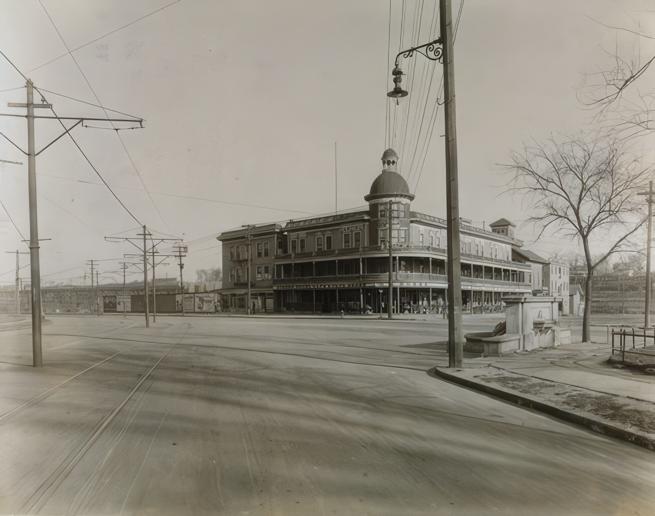 Huber Property Showing Subway Station And Site Of El Station, Circa 1910.
