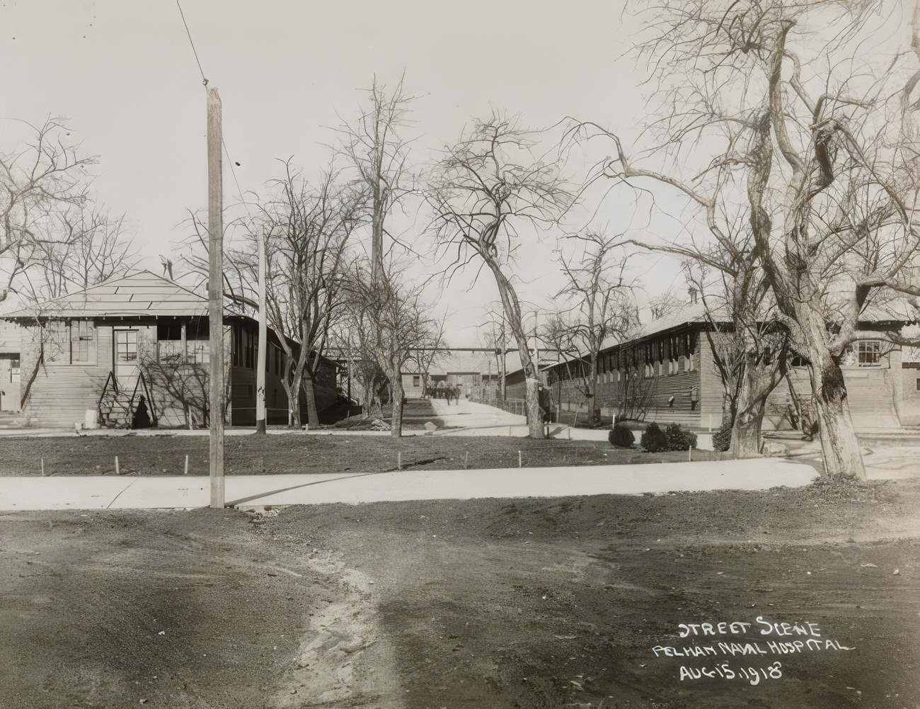 Street Scene At Pelham Naval Hospital, 1918.