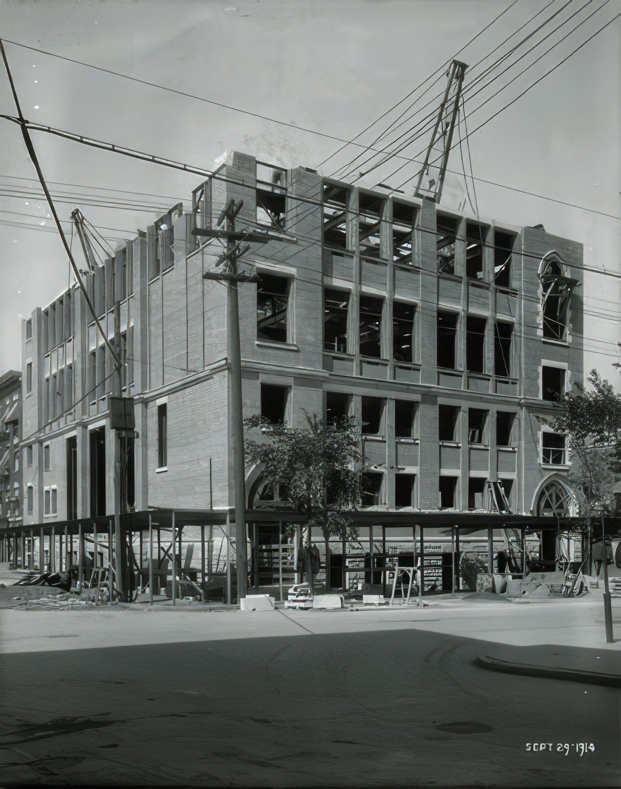 183Rd Street And Washington Avenue, Parochial School Exterior During Construction, September 1914, For Our Savior Roman Catholic School.