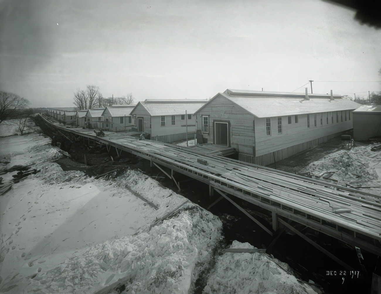 Gun Hill Road, Base Hospital No. 1, North Section Looking East, December 1917.