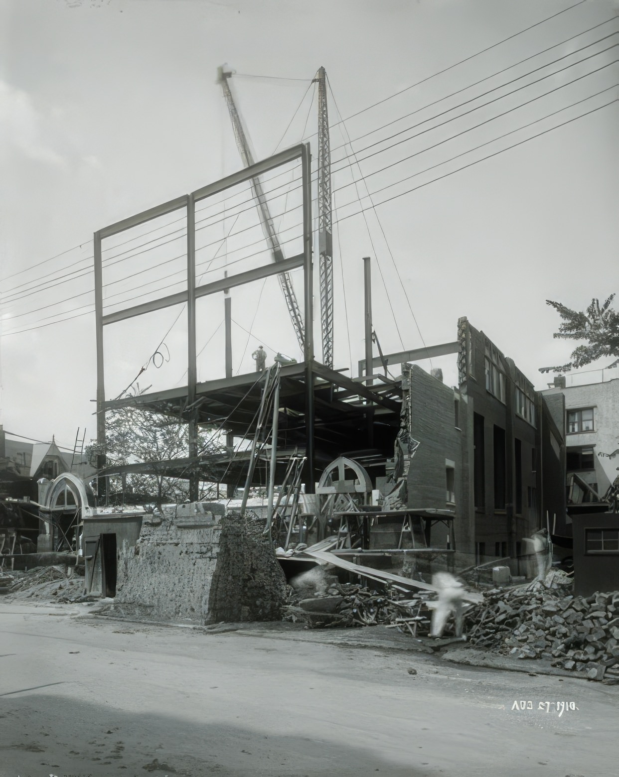 183Rd Street And Washington Avenue, Parochial School, Construction, August 1914.