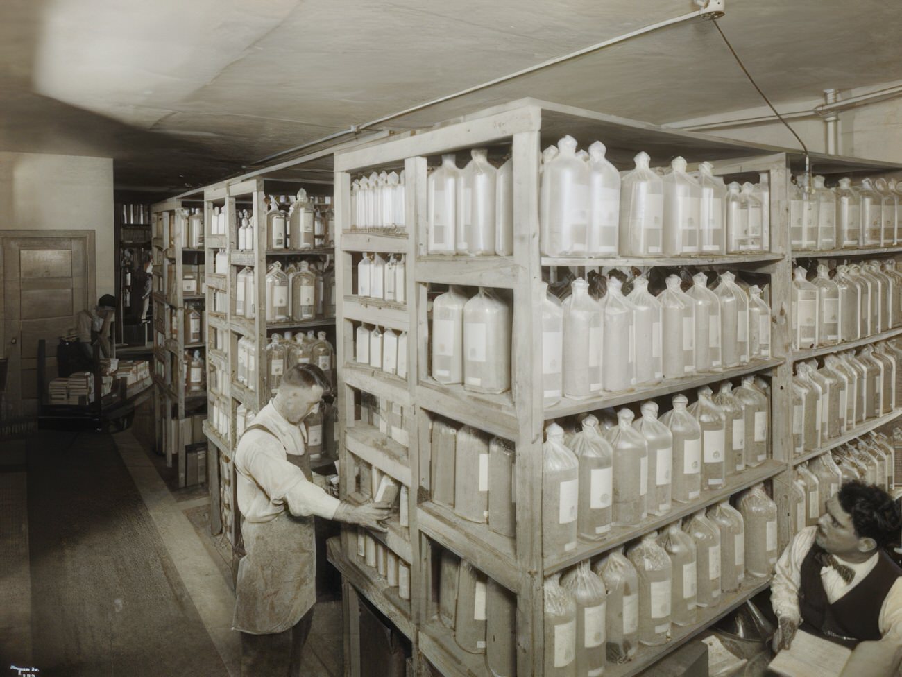 Workers In The Storeroom Of Crystal Chemical Co. At 134Th Street &Amp;Amp; Willis Avenue, 1919.