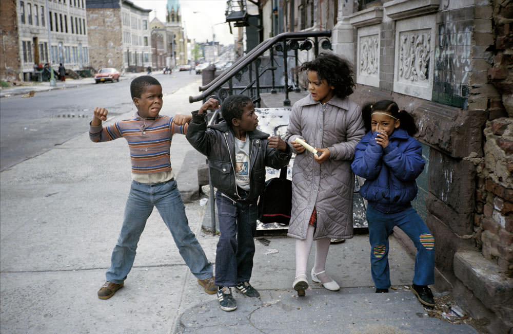Muscle Boy And The Little Rascals Of Palmetto Street. Bushwick, 1982.