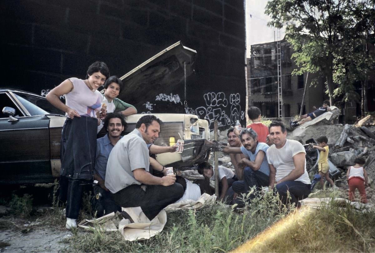 Family Picnic Palmetto St., Bushwick, Brooklyn, 1982