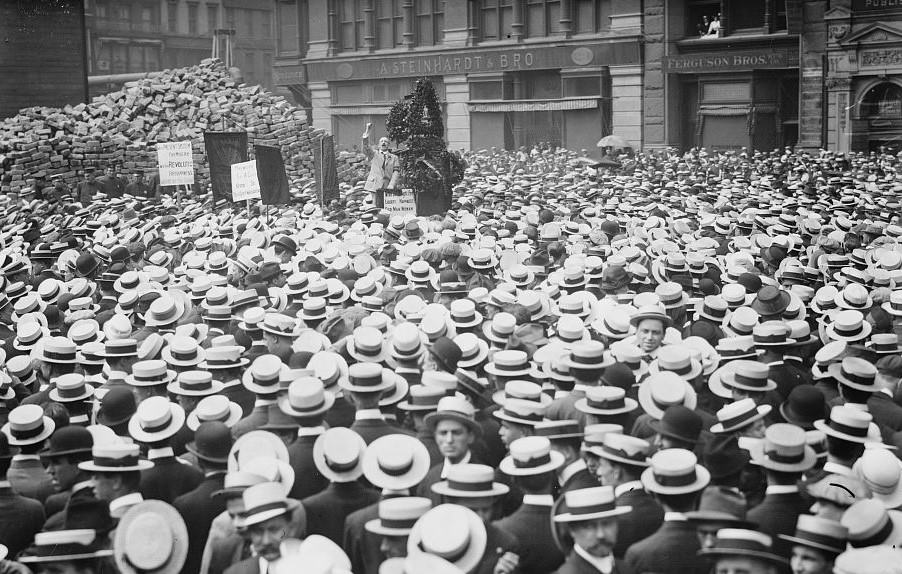 Berkman Addressing Anarchists In Union Square, New York City, 1910S.
