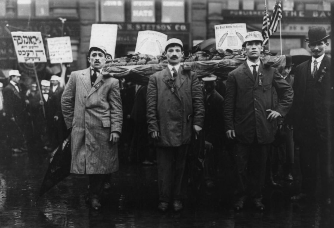 Bakers And A Big Loaf At A Labor Parade, New York, 1909.