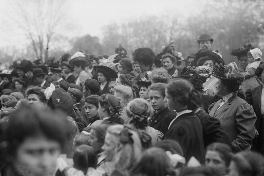 Crowd On Arbor Day, N.y. Public Schools, New York, 1908.