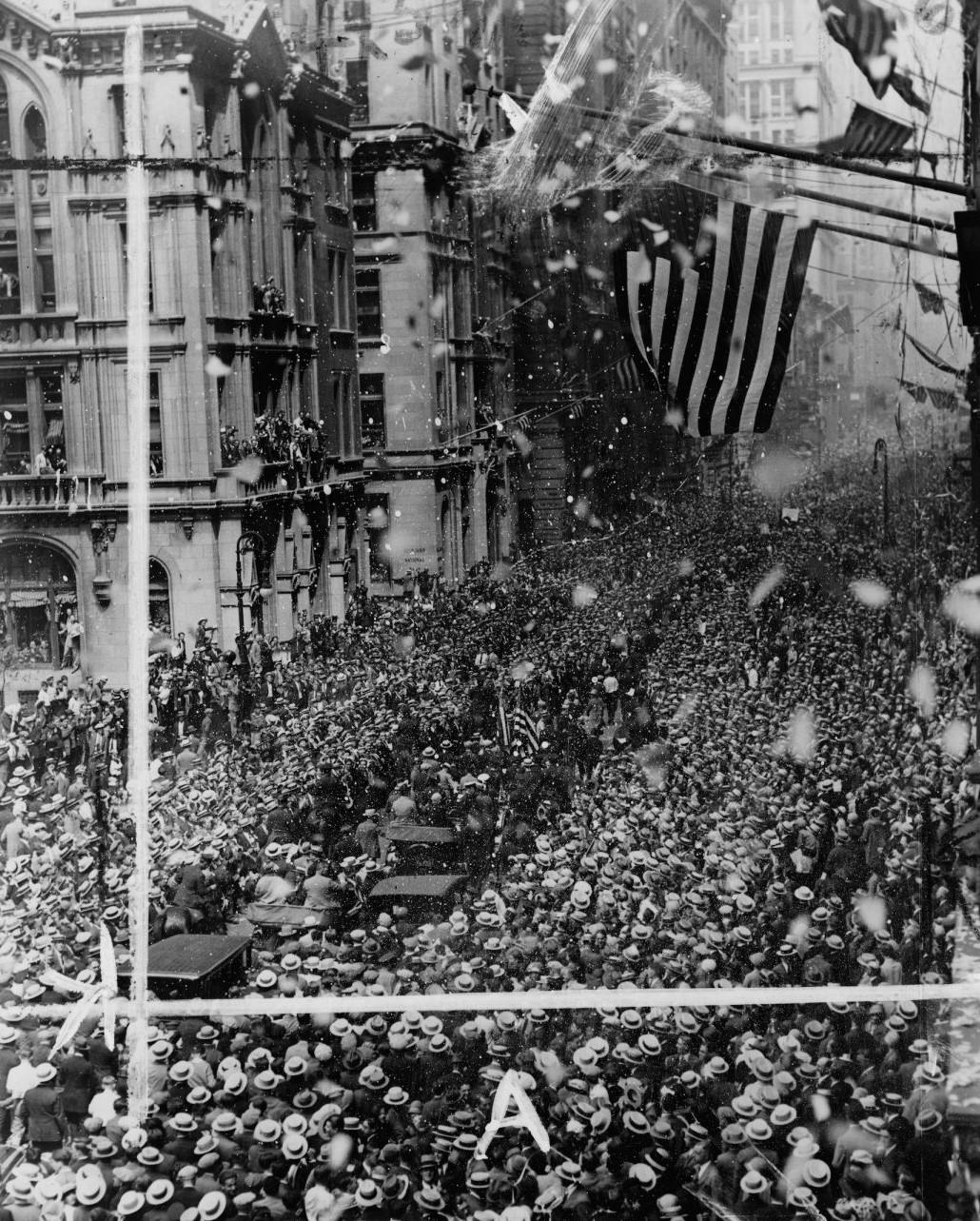 Parade For Gertrude Ederle Coming Up Broadway, New York City, 1920S.