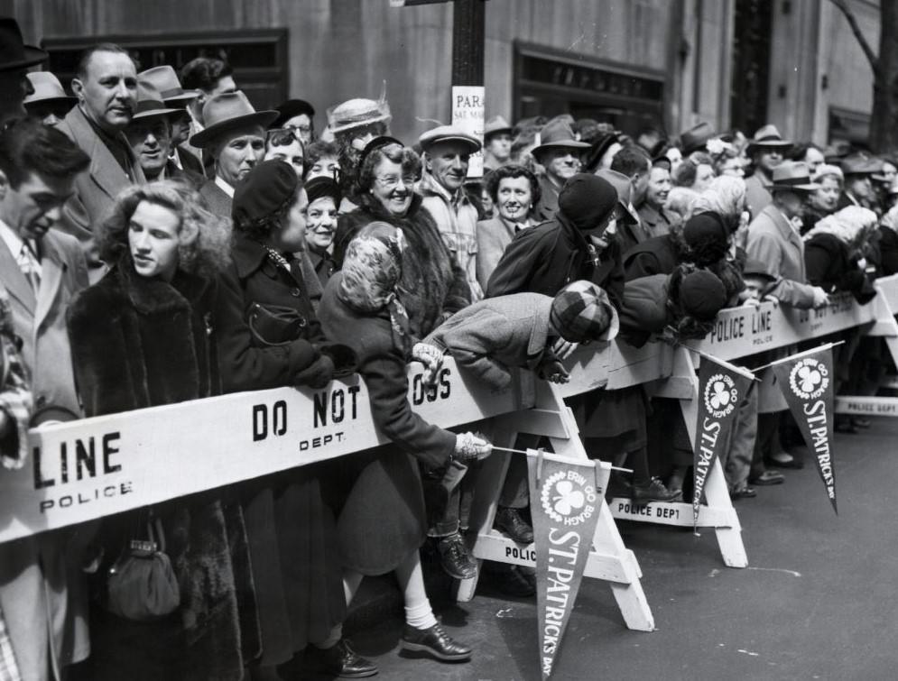 Albany St., Pat’s Parade Route (Fifth Ave.), New York City, 1951.