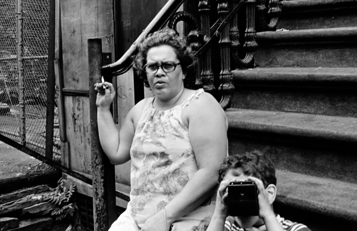 Lydia, Fernando'S Mom, And Estebe On 3Rd Street, 1975.