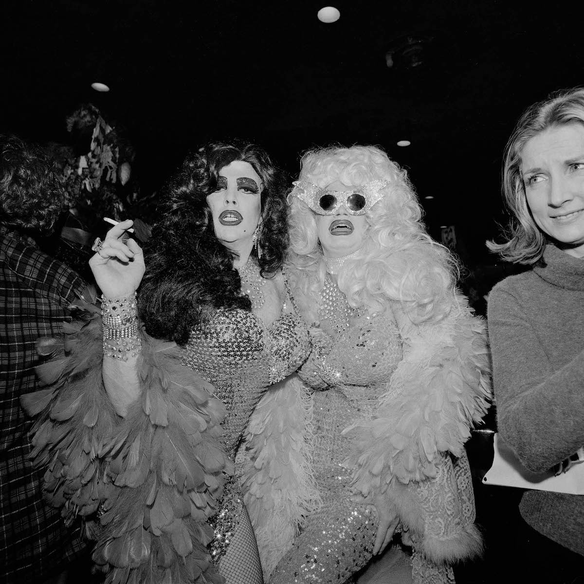 Two Queens, One Blonde, One Brunette, Coyote Hookers Masquerade Ball, Copacabana, February 14, 1977
