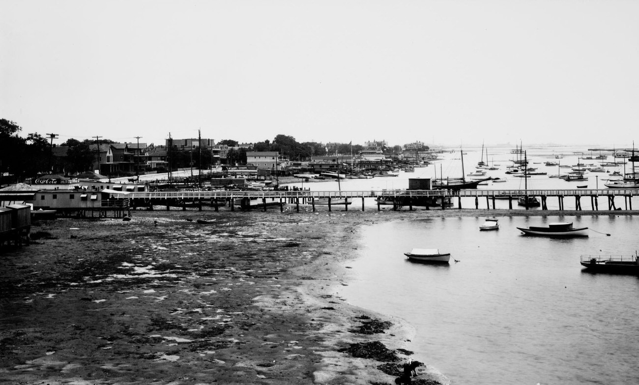 Moored Sailboats In Sheepshead Bay, Brooklyn, Early 1900S