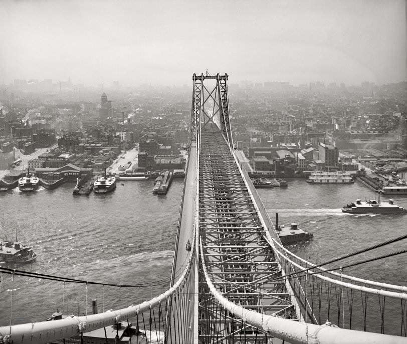 East River From Brooklyn Tower Of Williamsburg Bridge, 1903