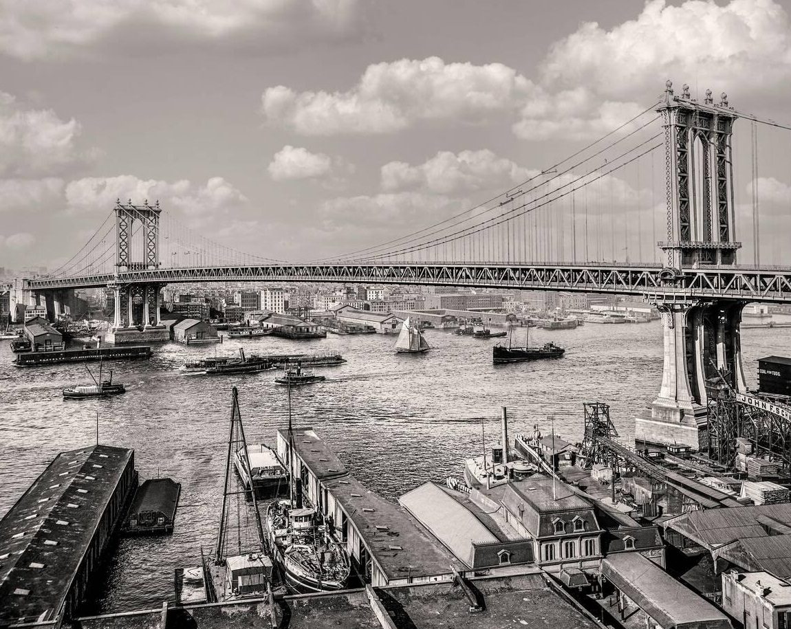 Brooklyn Bridge Vista Crossing The East River, Brooklyn, 1900S