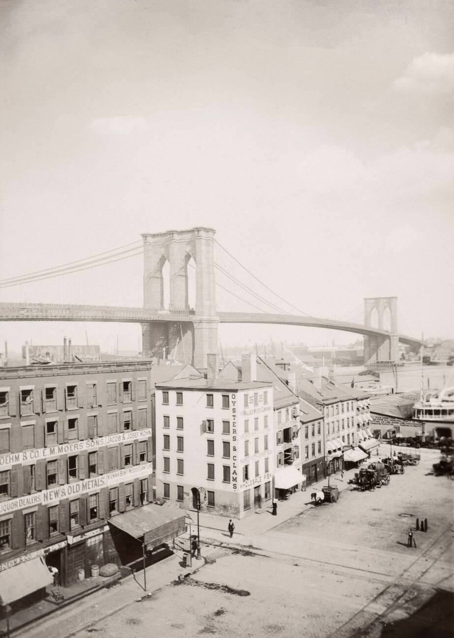 Vintage Photo Of Brooklyn Bridge, Brooklyn, 1900S